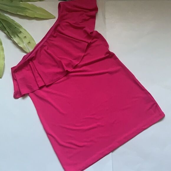 🎀nwt Inc International Concepts Ruffled One-shoulder Top🎀 - Picture 3 of 9